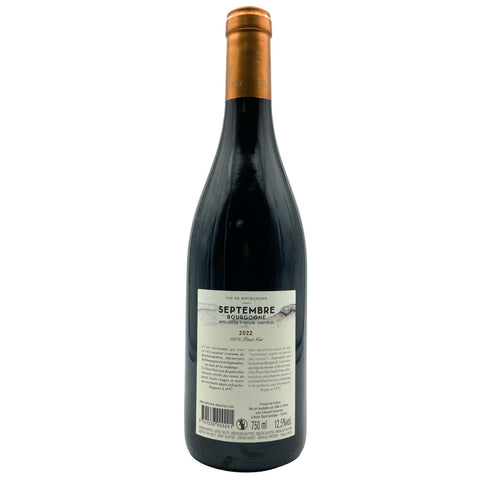 Bourgogne Pinot Noir Septembre 2022 Maison Edouard Delaunay